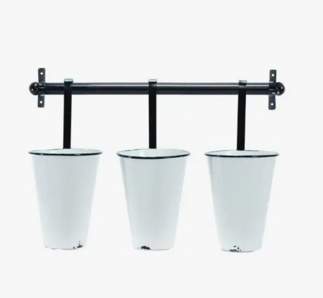 chrome hanging planter Metal Wall Planter – Five Threads