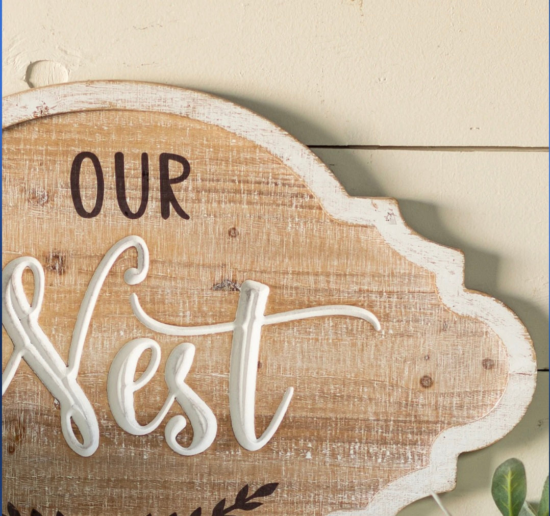 Wooden Wall Sign - Our Nest